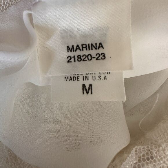 Jonquil Diane Samandi White/Ivory Satin Lace Slip Nightgown M Lingerie Bridal - Picture 10 of 11